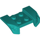 LEGO Donker Turquoise Spatbord Plaat 2 x 4 met Overhanging Headlights (44674)