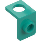 LEGO Dark Turquoise Neck Bracket with Stud with Thicker Back Wall (28974)