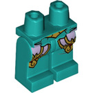 LEGO Dunkles Türkis Nezha Minifigure Hüften und Beine (3815 / 81241)