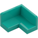 LEGO Donker turquoise Paneel 1 x 2 x 2 Hoek met Afgeronde hoeken (31959 / 91501)