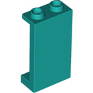 LEGO Donker Turquoise Paneel 1 x 2 x 3 met zijsteunen - holle noppen (35340 / 87544)