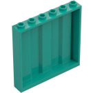 LEGO Tmavě tyrkysová Panel 1 x 6 x 5 s Corrugation (23405)