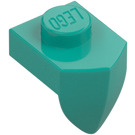 LEGO Turquoise Foncé assiette 1 x 1 avec Downwards Dent (15070)