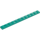 LEGO Donker turquoise Plaat 1 x 12 (60479)