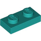 LEGO Dark Turquoise Plate 1 x 2 (3023 / 28653)
