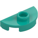 LEGO Dark Turquoise Plate 1 x 2 Round Semicircle (1745)