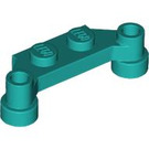 LEGO Turquoise foncé assiette 1 x 2 avec 1 x 4 Offset Extensions (4590 / 18624)