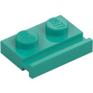 LEGO Dark Turquoise Plate 1 x 2 with Door Rail (32028)