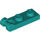 LEGO Donker Turquoise Plaat 1 x 2 met Einde Staaf Handvat (60478)