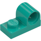 LEGO Dunkles Türkis Platte 1 x 2 mit Pin Loch (11458)