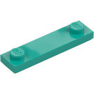 LEGO Turquoise Foncé assiette 1 x 4 avec Deux Tenons avec rainure (41740)