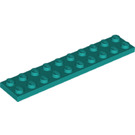 LEGO Dark Turquoise Plate 2 x 10 (3832)