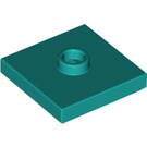 LEGO Dark Turquoise Plate 2 x 2 with Groove and 1 Center Stud (23893 / 87580)
