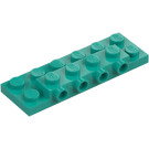 LEGO Tummanturkoosi Levy 2 x 6 x 0.7 jossa 4 Nupit päällä Sivu (72132 / 87609)