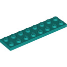 LEGO Donker Turquoise Plaat 2 x 8 (3034)
