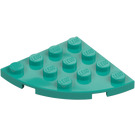 LEGO Dark Turquoise Plate 4 x 4 Round Corner (30565)