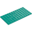 LEGO Dunkles Türkis Platte 6 x 12 (3028)