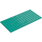 LEGO Donker turquoise Plaat 8 x 16 (92438)