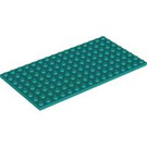 LEGO Donker Turquoise Plaat 8 x 16 (92438)