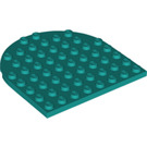 LEGO Dark Turquoise Plate 8 x 8 Round Half Circle (41948)