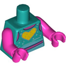 LEGO Donker Turquoise Poppy Minifig Torso (973 / 76382)