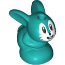 LEGO Dark Turquoise Rabbit Baby with White Face (18852 / 104227)