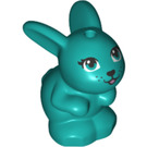 LEGO Dark Turquoise Rabbit with Turquoise Eyes (72584 / 77305)