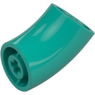 LEGO Dark Turquoise Round Brick with Elbow (Shorter) (1986 / 65473)