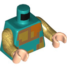 LEGO Donker Turquoise Royal Warrior Minifig Torso (973 / 76382)