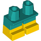 LEGO Donker Turquoise Kort Poten met Geel Shoes (37679 / 41879)