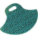 LEGO Donker turquoise Rok met Groot Gat met Gold Dots (38153 / 68609)