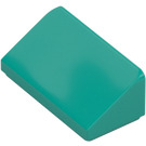 LEGO Donker turquoise Helling 1 x 2 (31°) (85984)