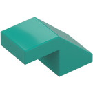 LEGO Donker turquoise Helling 1 x 2 (45°) (28192)