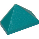 LEGO Dark Turquoise Slope 1 x 2 (45°) Triple with Inside Bar (3048)