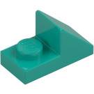 LEGO Dark Turquoise Slope 1 x 2 (45°) with Plate (15672 / 92946)