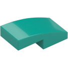 LEGO Donker turquoise Helling 1 x 2 Gebogen (3593 / 11477)