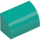 LEGO Dark Turquoise Slope 1 x 2 Curved (37352 / 98030)