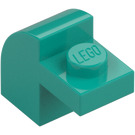 LEGO Donker turquoise Helling 1 x 2 x 1.3 Gebogen met Plaat (6091 / 32807)