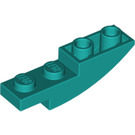LEGO Dunkles Türkis Steigung 1 x 4 Gebogen Invertiert (13547)