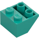 LEGO Turquoise Foncé Pente 2 x 2 (45°) Inversé avec entretoise plate en dessous (3660)