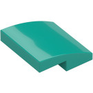 LEGO Donker turquoise Helling 2 x 2 Gebogen (15068)