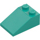 LEGO Dark Turquoise Slope 2 x 3 (25°) with Rough Surface (3298)