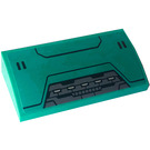 LEGO Dark Turquoise Slope 2 x 4 Curved with Technical Panel, Outlines Sticker with Bottom Tubes (88930)