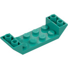 LEGO Dark Turquoise Slope 2 x 6 (45°) Double Inverted with Open Center (22889)