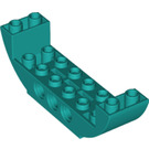 LEGO Donker Turquoise Helling 2 x 8 x 2 Gebogen Omgekeerd Dubbele (11301 / 28919)