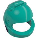 LEGO Dark Turquoise Space Helmet with Dark Blue Neck Base (49663)