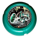 LEGO Turquoise foncé Technic Bionicle Arme Throwing Disc avec Turbo / City, 3 pips, Turbo throwing disk (32171)