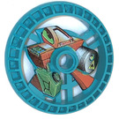 LEGO Donker Turquoise Technic Disk 5 x 5 met Krab met Fuel Canister (32352)