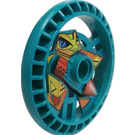 LEGO Donker Turquoise Technic Disk 5 x 5 met Driller (32355)