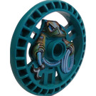 LEGO Donker Turquoise Technic Disk 5 x 5 met Rope (32354)